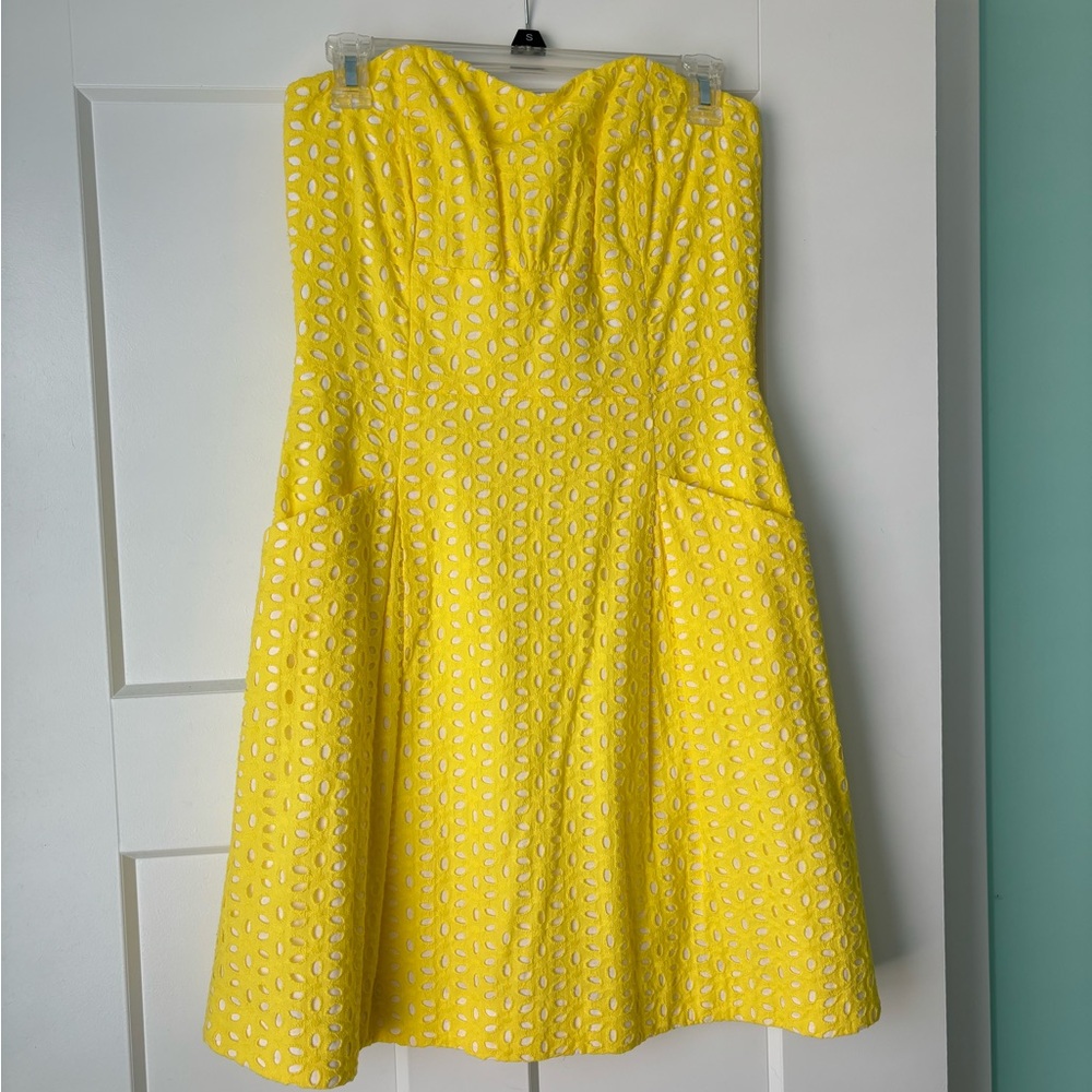 Lilly Pulitzer yellow blossom eyelet dress